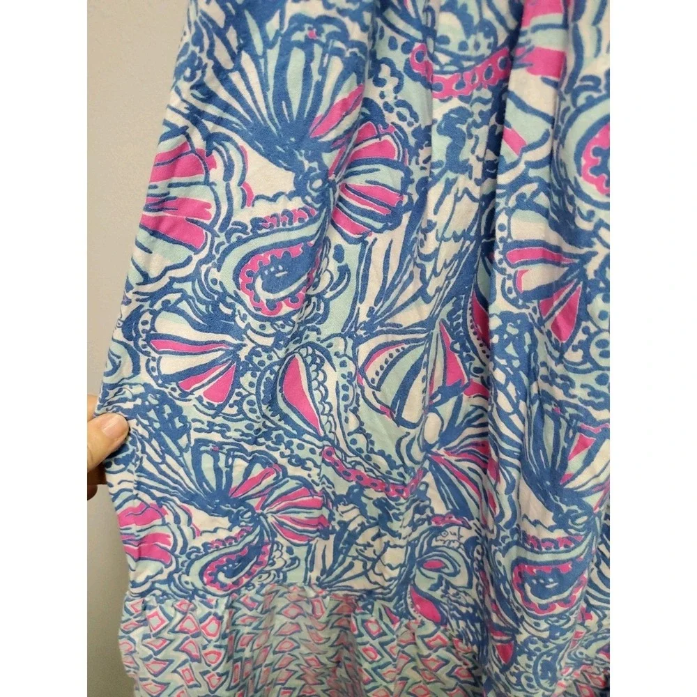Lilly Pulitzer Girls' My Fans Target Maxi Ruffle‎ Hem Dress-Size XS (4/5)